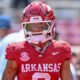 Arkansas Razorbacks wide receiver Raylen Sharpe during game against Alabama A&M