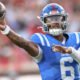 Ole Miss Rebels quarterback Trinidad Chambliss against the Arkansas Razorbacks