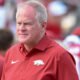Arkansas Razorbacks athletics director Hunter Yurachek on the field at War Memorial Stadium